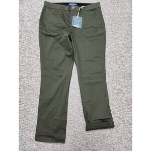 Democracy Ab Technology Cargo Women's 14 Olive  Straight Leg Rivet Pockets NWT